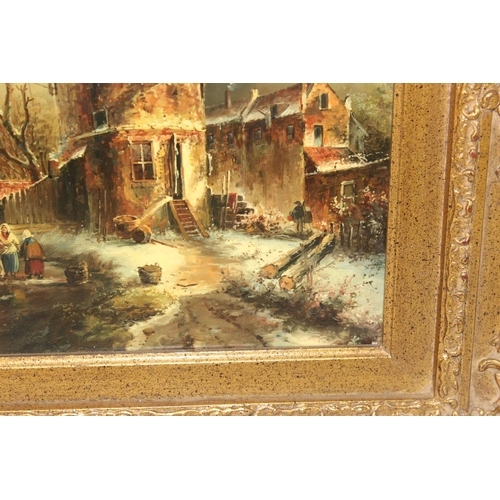 376 - A 19th century style Dutch School oil on board signed B. Murray - commissioned by Jardim of Manchest... 