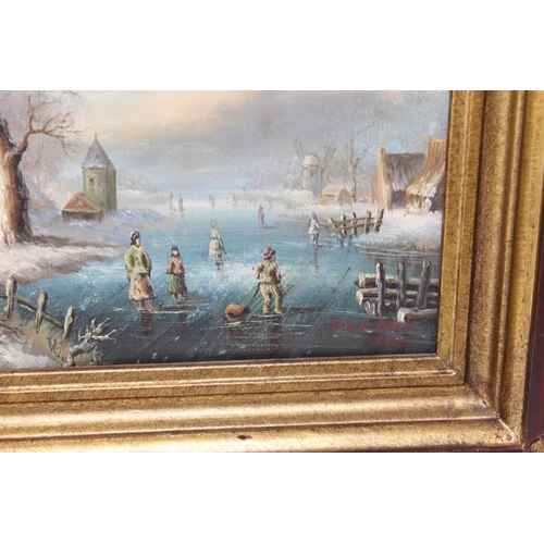 377 - A 20th century Dutch School Oil on Canvas signed R. V.d. Beek 1895