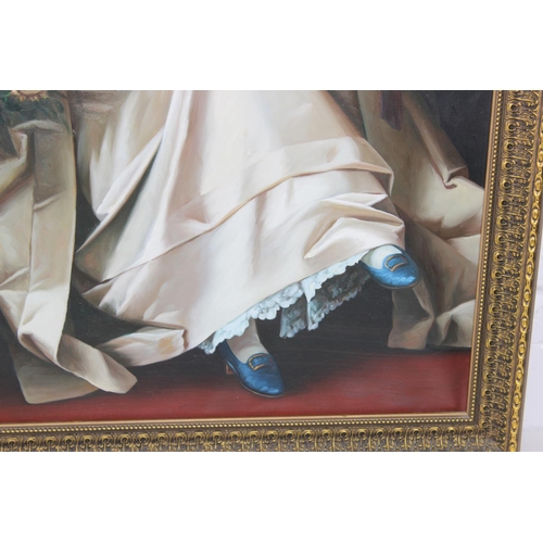 395 - A 20th century unsigned oil on canvas -