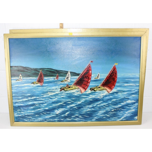 399 - Thomas Ryan (XX) - 7 colourful Oil on Board paintings mainly of marine scenes