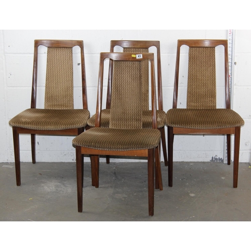 43 - A set of 4 retro G-Plan dining chairs