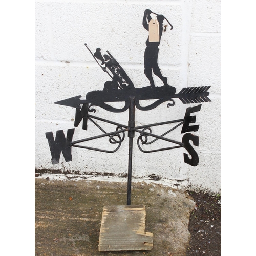 471 - Golf designed metal weather vane