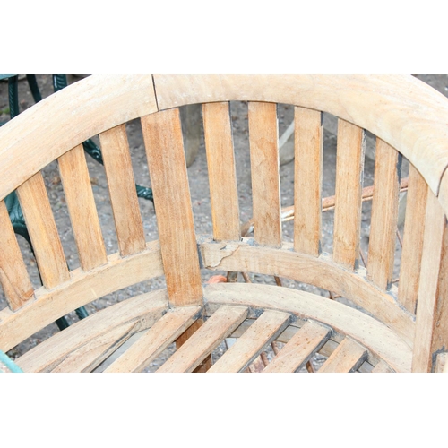 487 - Teak garden tub chair