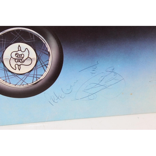 602 - Wheels of Steel by Saxon - LP in sleeve bearing autographs