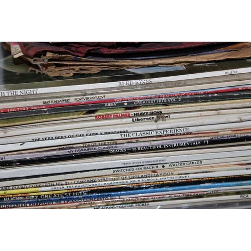 608 - Stack of assorted LP and Vinyl Records