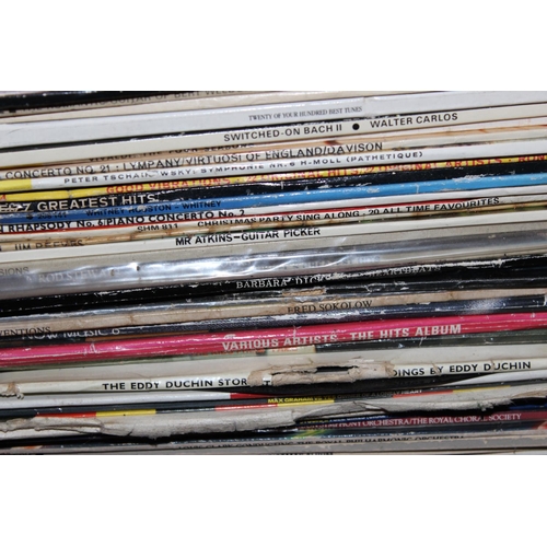 608 - Stack of assorted LP and Vinyl Records