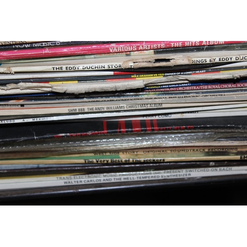 608 - Stack of assorted LP and Vinyl Records