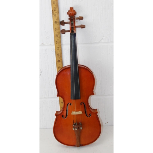 629b - Stentor 1/2 size violin in case with bows etc