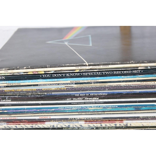 629f - Qty of approx 40 LP vinyl records in case - mainly Rock