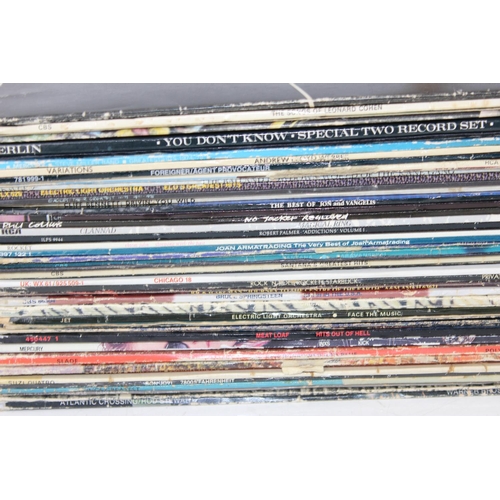 629f - Qty of approx 40 LP vinyl records in case - mainly Rock