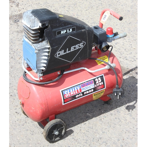 760 - Sealey 25l air compressor