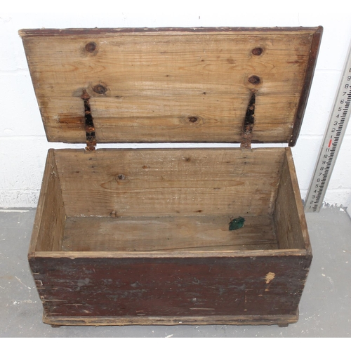 100 - Antique stained pine box