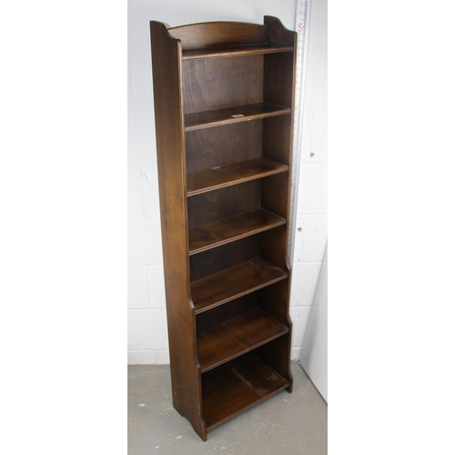 107 - Vintage Oak waterfall bookcase