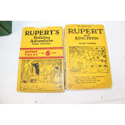 1534 - 17 assorted Rupert the Bear annuals, 2 ceramic items etc