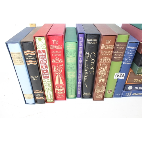 1538 - Qty of books, mainly in boxed sleeves by Folio Society