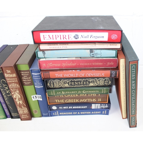 1538 - Qty of books, mainly in boxed sleeves by Folio Society