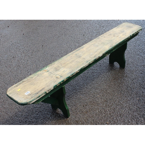 186 - A vintage painted wooden bench