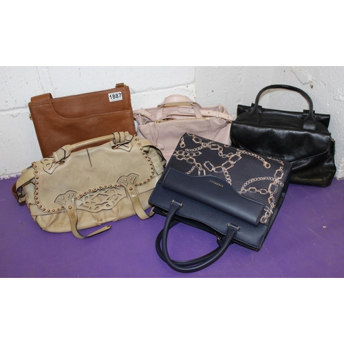 1887 - 5 assorted handbags to inc Genuine Radley