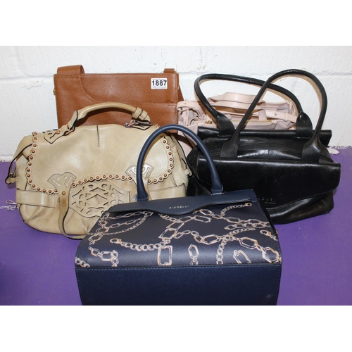 1887 - 5 assorted handbags to inc Genuine Radley