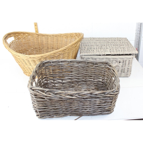 305 - 3 wicker baskets