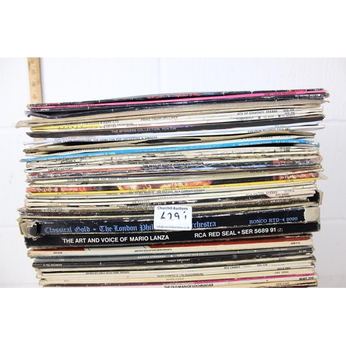 629L - A large stack of LP vinyl records to inc Meatloaf