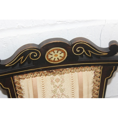 85 - Victorian ebonised bedroom chair