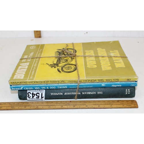 1543 - 3 vintage car workshop manuals