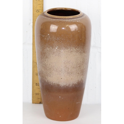 1735 - An unusual retro West German pottery vase with brown glazes