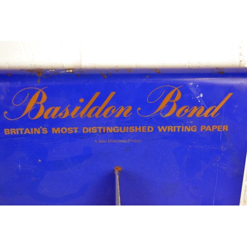 277 - A vintage advertising shop display rack for Basildon Bond paper 