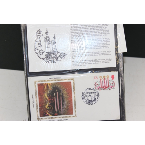 1519 - Stamps - GB 3 albums of Benham small silks FDCs