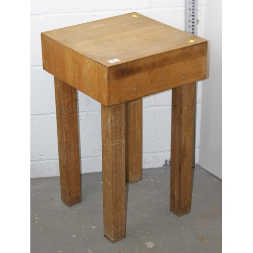 2 - Vintage wooden butchers block
