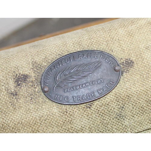 190 - A set of 3 matched travelling trunks/ suitcases marked 