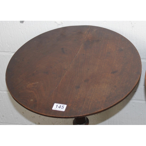 182 - 2 x Antique mahogany tripod wine tables