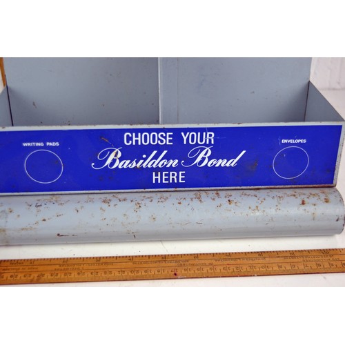 310 - A vintage advertising shop display rack for Basildon Bond paper 