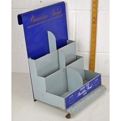 310 - A vintage advertising shop display rack for Basildon Bond paper 