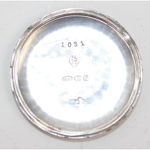 1024 - A WW1 period silver cased full hunter trench watch - case hallmarks for Birmingham import 1917