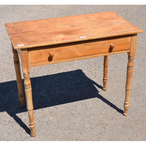 120 - Victorian pine console table with drawer