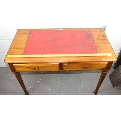 161 - Victorian style pine ladies' desk with leather insert