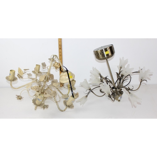 232 - 2 decorative light fittings/ chandeliers