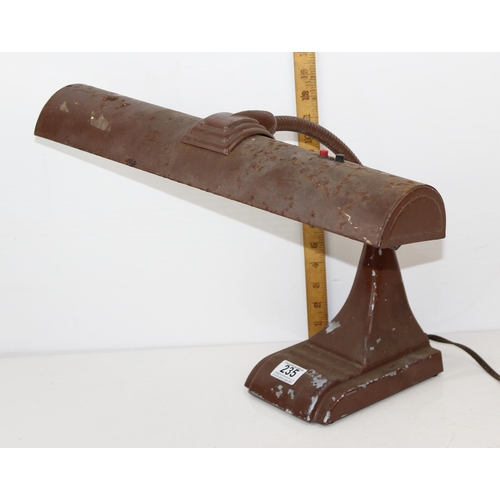 235 - An unusual Art Deco designed copper effect desk lamp by Art Specialty Co of Chicago