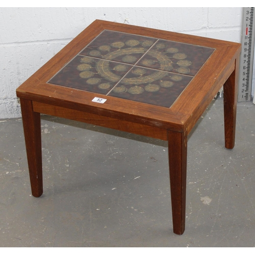 52 - A Danish Moluna Mobler teak coffee table set with tiles