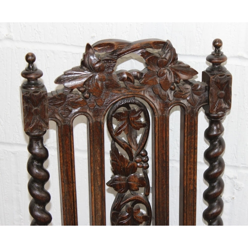 53 - A Jacobean style chair, likely 19th century and another unusual antique chair