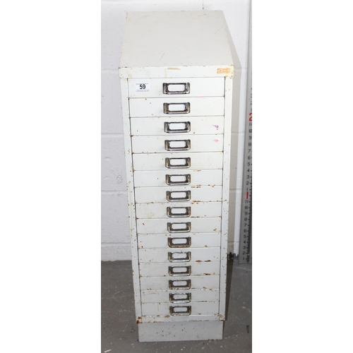 59 - Ryman Conran 15 drawer metal filing cabinet