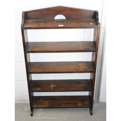 65 - A rustic small bookcase with book stand