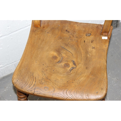 76 - A 19th century Oxford chair with Elm seat