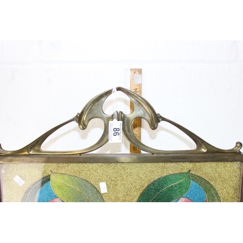 86 - In the manner of Charles Rennie Mackintosh -  An impressive Art Nouveau period glass fire screen in ... 