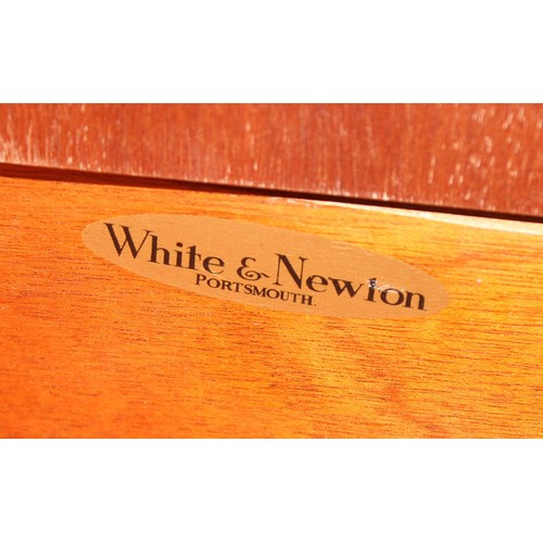 92 - A retro White & Newton tallboy/ 3 drawer chest and cupboard