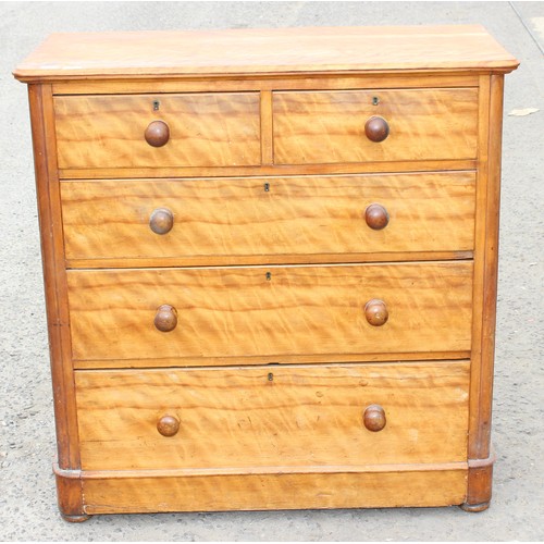 145 - A Victorian Mahogany 2 over 3 chest of drawers