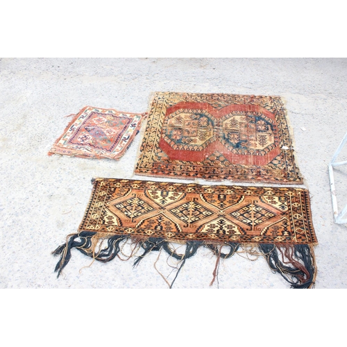 212 - 3 small antique rugs