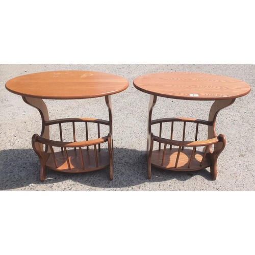 47 - A pair of retro magazine rack tables